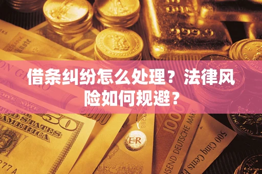 济南借条纠纷怎么处理？法律风险如何规避？