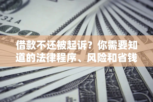 济南借款不还被起诉？你需要知道的法律程序、风险和省钱技巧